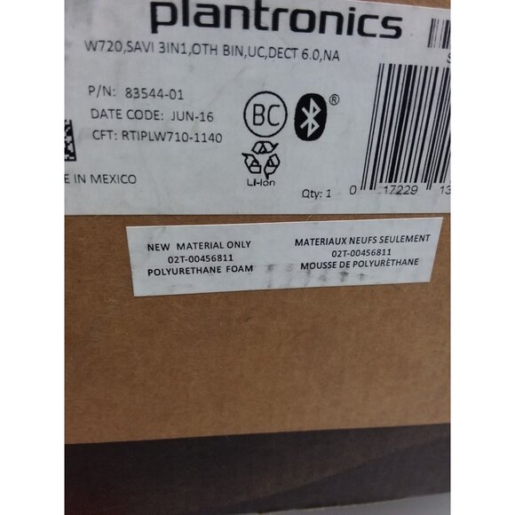 Plantronics SAVI W720 Multi Device Wireless Headset System Bluetooth Box Manual - Picture 4 of 15